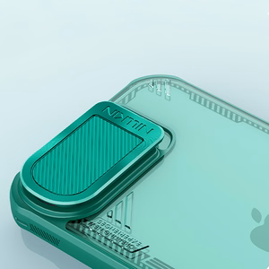Nillkin Iceblade Prop dėklas telefonui su objektyvo dangteliu ir stovu iPhone 16e - žalias