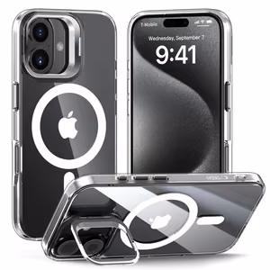 Tech-Protect MagStand MagSafe iPhone 16 dėklas - skaidrus