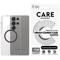CARE by PanzerGlass Flagship Urban Combat Purple QI dėklas Samsung Galaxy S25 Ultra - skaidrus