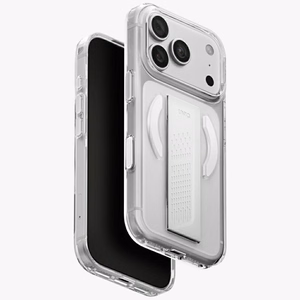 Uniq Heldro Air Magclick Charging dėklas iPhone 18 Pro / 17 Pro – skaidrus