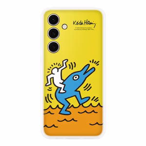 Samsung Flipsuit EF-MS721CYEGWW dėklas Samsung Galaxy S24 FE, geltonas, su interaktyvia kortele