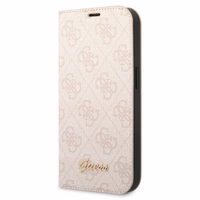 Guess GUBKP14XHG4SHP iPhone 14 Pro Max 6.7 "rožinė / rožinė knyga 4G Vintage Gold Logo