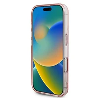 Guess IML Rhinestones Magnetinis dėklas telefonui iPhone 16 - rožinis