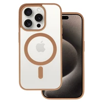 Akrilinis spalvotas magnetinis dėklas telefonui Iphone 13 Pro Max dykumos titano