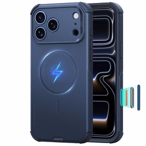ESR Cyber Tough MagSafe dėklas, skirtas iPhone 18 Pro Max / 17 Pro Max, tamsiai mėlynas