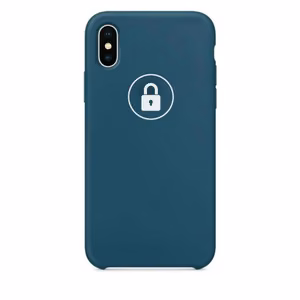 Dėklas "Silicone Case" skirtas iPhone X / Cosmos Blue / su įpakavimu