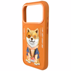 Nimmy Glasses Cool Dog deklas iPhone 17 Pro Max - oranzinis