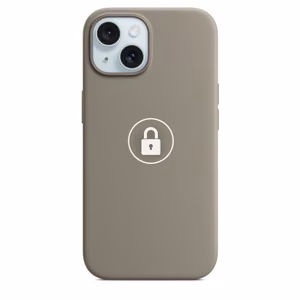 Telefono dėklas „Silicone Case v2", skirtas iPhone 15, Clay, su dėžute