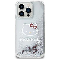 Hello Kitty Liquid Glitter Charms Kitty Head dėklas telefonui iPhone 13 Pro / 13 - sidabrinis