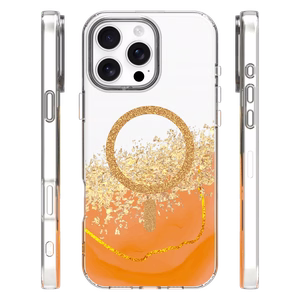 Epoxy Mag dėklas skirtas iPhone 16 Pro Max 6,9" oranžinis