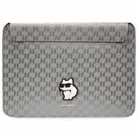 Karl Lagerfeld Saffiano Monograma Choupette dėklas 14" nešiojamam kompiuteriui - sidabrinis