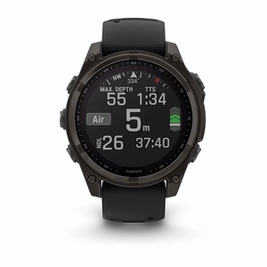 Išmanusis laikrodis Garmin Fenix 8 Sapphire Solar juodas/pilkas