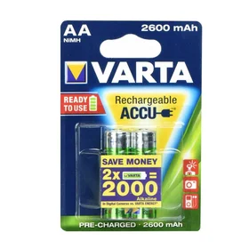 VARTA įkraunama baterija R6 (AA) 2600 mAh profesionali paruošta 2 vnt.