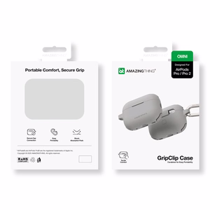 AmazingThing Omni dėklas AirPods Pro 2 silikoninis dėklas - pilkas