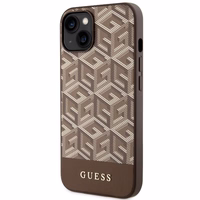 Guess GUHMP14MHGCFSEW iPhone 14 Plus 6.7" rudas/rudas kietas dėklas GCube Stripes MagSafe