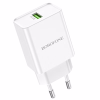 Įkroviklis Borofone BN5 18W USB-A baltas