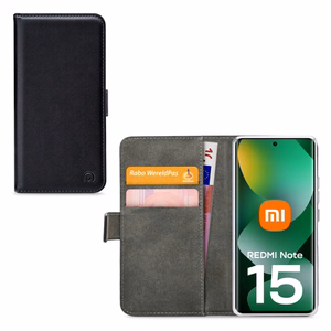 Mobilize Classic Gelly Wallet Book Dėklas Xiaomi Redmi Note 15 5G juodas