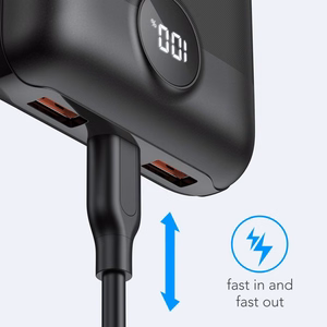 VEGER išorinė baterija 20000 mAh PD QC3.0 2A 22,5W S20 (W2053) juoda
