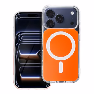 Case for iPhone 17 Clear Fusion Mag Cover compatible with MagSafe hermes orange
