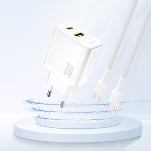 Dudao A27TEU PD 30W GaN USB-A USB-C Wall Įkroviklis - Baltas