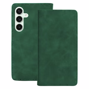 Smart Suede dėklas, skirtas Samsung Galaxy S25, žalias