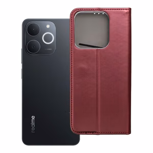 Чехол-книжка для Realme NOTE 70 Smart Magneto бордовый