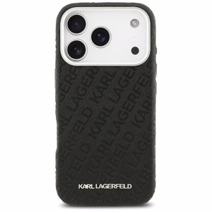 Karl Lagerfeld FW įspaustas Karl MagSafe dėklas telefonui iPhone 17 Pro – juodas