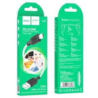 Kabelis USB-A į Micro USB Hoco 2,4A 1 m X90 baltas