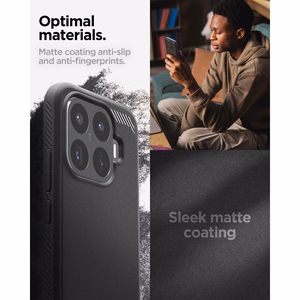 Spigen Rugged Armor dėklas, skirtas Xiaomi 17T, matinis juodas