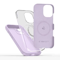 Tech-Protect Silicone magnetinis dėklas telefonui iPhone 17 - violetinis