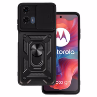 Dėklas telefonui su kameros apsauga Motorola Moto G24 juodos spalvos