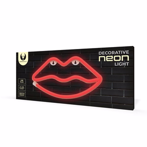 Neon LED Light LIPS raudonas Bat + USB FLNE08 Forever Light