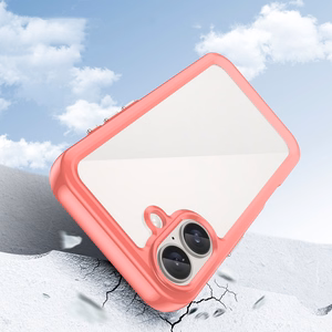 Outer Space dėklas telefonui su geliniu rėmeliu iPhone 16 - raudonas