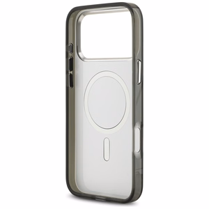 Karl Lagerfeld IML akvarelės Karl & Choupette ir logotipo magnetinis dėklas telefonui iPhone 17 Pro - juodas