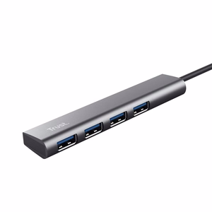 Trust Halyx USB 3.2 Gen 1 Type-A 5 Mbit/s šakotuvas pilkas