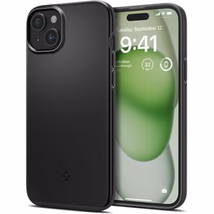 Spigen Thin Fit чехол для iPhone 15 Plus - чёрный
