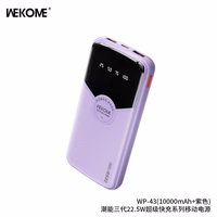 Išorinė baterija WK Design "WP-43" violetinė 20000mAh (22.5W)