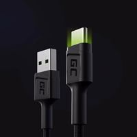 Green Cell KABGC06 USB kabelis 1,2 m USB A USB C Juoda
