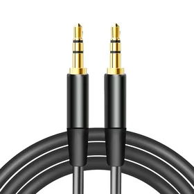 Maxlife kabelis su 3,5 mm audio kištuku – 3,5 mm kištukas 1 m juodas