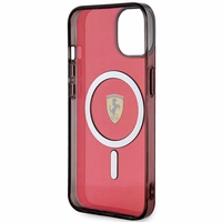 Ferrari FEHMP14SURKR iPhone 14 6.1" raudonas kietas dėklas telefonui pusiau permatomas magnetinis (MagSafe)