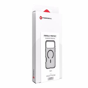 Case for iPhone 17 Pro Max / 18 Pro Max (low camera edge) Forcell F-Protect BumperX Premium compatible with MagSafe black