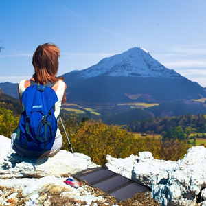 "Choetech SC001" sulankstomas saulės baterijų įkroviklis 19W 2x USB-A - juodas