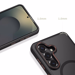 Tech-Protect MagCam MagSafe Dėklas for Samsung Galaxy S26 - juodas and raudonas