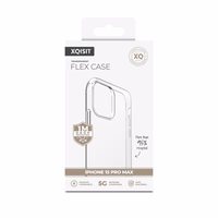XQISIT NP FLEX DĖKLAS ANTI BAC, RECYCLED SKIRTAS IPHONE 15 PRO MAX SKAIDRUS