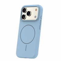 Silicone Thin Mag case for iPhone 17 Pro 6,3" light blue