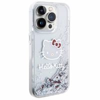 Hello Kitty Liquid Glitter Charms Kitty Head dėklas telefonui iPhone 13 Pro / 13 - sidabrinis