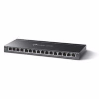 TP-Link TL-SG116P tinklo komutatorius Ne-valdomas Gigabit Ethernet (10/100/1000) Maitinimas per Eternetą (PoE) Juoda