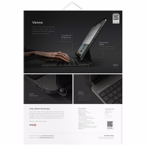 Uniq Venno Pro Magnetinis Dėklas su Klaviatūra planšetiniam kompiuteriui iPad Air 13" 2024 / 2025 / iPad Pro 13" 2024 - juodas