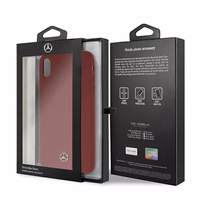 Mercedes Silikono linijos dėklas iPhone Xs Max - raudonas