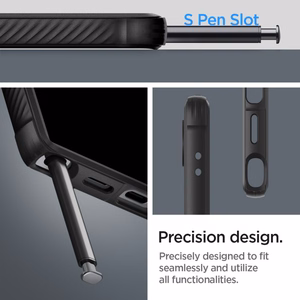 Spigen Rugged Armor dėklas telefonui Samsung Galaxy S24 Ultra - matinė juoda